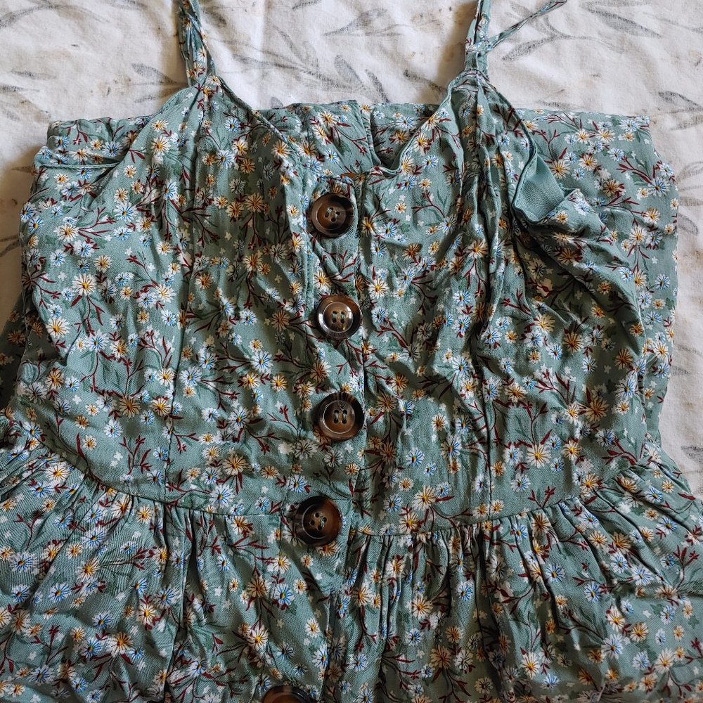 Floral button down midi dress